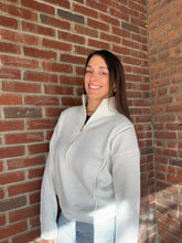 Load image into Gallery viewer, Tops Hallie | Ivory 1/4 Zip Viscose Sweater
