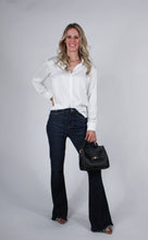 Load image into Gallery viewer, Tops Monica | Ivory Satin Button Up
