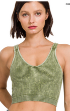 Load image into Gallery viewer, Tops S/M / Olive Vivian | Ribbed Padded tank
