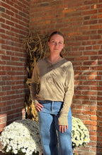 Load image into Gallery viewer, Tops S / Mocha Shelby | Washed Henley Long Sleeve
