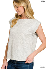 Load image into Gallery viewer, Tops Scuba Sleeveless Top | Heather Grey
