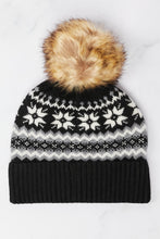 Load image into Gallery viewer, Fair Isle Pompom Trim Beanie
