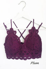Load image into Gallery viewer, Bralette Small / Plum Pamela | Lace Cami Bralette
