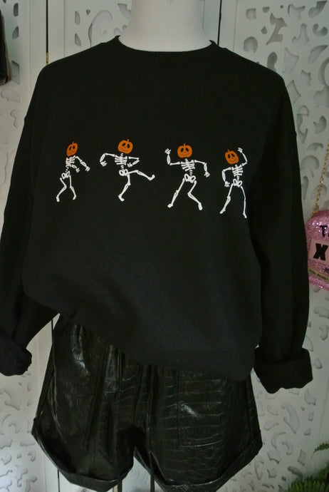 Sweatshirt Pumpkin Skelly | Black